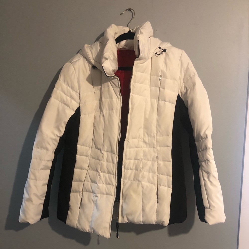Calvin Klein white duck down water fowl feathers winter jacket size large